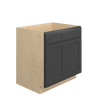 JAMESTOWN Assembled 33 in. W x 34.5 in. H x 24 in. D Plywood Sink Base Cabinet in Espresso | Kunal Kitchens