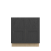 JAMESTOWN Assembled 33 in. W x 34.5 in. H x 24 in. D Plywood Farm Sink Base Cabinet in Espresso | Kunal Kitchens