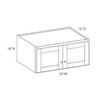 JAMESTOWN Assembled 33 in. W x 18 in. H x 12 in. D Plywood Wall Cabinet in Espresso | Kunal Kitchens