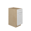 NORFOLK Assembled 15 in. W x 34.5 in. H x 24 in. D Plywood Base Cabinet w/(2) Roll-out Trays in Painted White | Kunal Kitchens