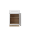 NORFOLK Assembled 21 in. W x 34.5 in. H x 24 in. D Plywood Base Cabinet in Painted White | Kunal Kitchens