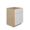 NORFOLK Assembled 24 in. W x 34.5 in. H x 24 in. D Plywood Base Cabinet w/(2) Roll-out Trays in Painted White | Kunal Kitchens
