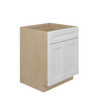 NORFOLK Assembled 27 in. W x 34.5 in. H x 24 in. D Plywood Base Cabinet w/(2) Roll-out Trays in Painted White | Kunal Kitchens