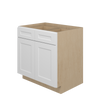 NORFOLK Assembled 33 in. W x 34.5 in. H x 24 in. D Plywood Base Cabinet w/(1) Roll-out Tray in Painted White | Kunal Kitchens