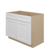 NORFOLK Assembled 42 in. W x 34.5 in. H x 24 in. D Plywood Base Cabinet w/(4) Roll-out Trays in Painted White | Kunal Kitchens