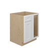 NORFOLK Assembled 27 in. W x 34.5 in. H x 24 in. D Plywood Blind Base Corner Cabinet Right in Painted White | Kunal Kitchens