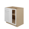 NORFOLK Assembled 33 in. W x 34.5 in. H x 24 in. D Plywood Blind Base Corner Cabinet Right in Painted White | Kunal Kitchens