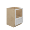 NORFOLK Assembled 24 in. W x 34.5 in. H x 24 in. D Plywood Base Microwave Cabinet in Painted White | Kunal Kitchens