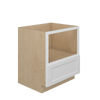 NORFOLK Assembled 30 in. W x 34.5 in. H x 24 in. D Plywood Base Microwave Cabinet in Painted White | Kunal Kitchens