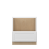 NORFOLK Assembled 30 in. W x 34.5 in. H x 24 in. D Plywood Base Microwave Cabinet in Painted White | Kunal Kitchens