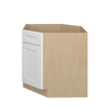 NORFOLK Assembled 36 in. W x 34.5 in. H x 24 in. D Plywood Sink Diagonal Corner Base Cabinet in Painted White | Kunal Kitchens