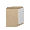 NORFOLK Assembled 36 in. W x 34.5 in. H x 24 in. D Plywood Sink Diagonal Corner Base Cabinet in Painted White | Kunal Kitchens