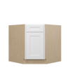 NORFOLK Assembled 36 in. W x 34.5 in. H x 24 in. D Plywood Sink Diagonal Corner Base Cabinet in Painted White | Kunal Kitchens