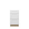 NORFOLK Assembled 18 in. W x 34.5 in. H x 24 in. D Plywood Drawer Base Cabinet in Painted White | Kunal Kitchens