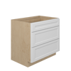 NORFOLK Assembled 36 in. W x 34.5 in. H x 24 in. D Plywood Drawer Base Cabinet in Painted White | Kunal Kitchens