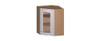 NORFOLK Assembled 24 in. W x 30 in. H x 12 in. D Plywood Frosted Glass Door Diagonal Corner Wall Cabinet in Painted White | Kunal Kitchens