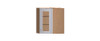 NORFOLK Assembled 27 in. W x 30 in. H x 15 in. D Plywood Frosted Glass Door Diagonal Corner Wall Cabinet in Painted White | Kunal Kitchens