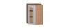 NORFOLK Assembled 27 in. W x 36 in. H x 15 in. D Plywood Frosted Glass Door Diagonal Corner Wall Cabinet in Painted White | Kunal Kitchens
