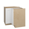 NORFOLK Assembled 36 in. W x 34.5 in. H x 24 in. D Plywood Lazy Susan Base Corner Cabinet Left in Painted White | Kunal Kitchens