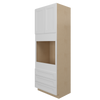 NORFOLK Assembled 33 in. W x 96 in. H x 24 in. D Plywood Oven Tall Cabinet in Painted White | Kunal Kitchens