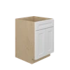 NORFOLK Assembled 24 in. W x 34.5 in. H x 24 in. D Plywood Sink Base Cabinet in Painted White | Kunal Kitchens