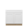 NORFOLK Assembled 36 in. W x 34.5 in. H x 24 in. D Plywood Sink Base Cabinet in Painted White | Kunal Kitchens