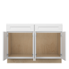 NORFOLK Assembled 48 in. W x 34.5 in. H x 24 in. D Plywood Sink Base Cabinet in Painted White | Kunal Kitchens