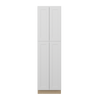 NORFOLK Assembled 24 in. W x 90 in. H x 24 in. D Plywood Tall Cabinet w/(4) Roll-out Trays in Painted White | Kunal Kitchens