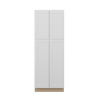 NORFOLK Assembled 30 in. W x 84 in. H x 24 in. D Plywood Tall Cabinet w/(3) Roll-out Trays in Painted White | Kunal Kitchens