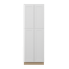 NORFOLK Assembled 30 in. W x 90 in. H x 24 in. D Plywood Tall Cabinet w/(3) Roll-out Trays in Painted White | Kunal Kitchens