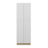 NORFOLK Assembled 30 in. W x 90 in. H x 24 in. D Plywood Tall Cabinet w/(4) Roll-out Trays in Painted White | Kunal Kitchens