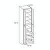 NORFOLK Assembled 30 in. W x 96 in. H x 24 in. D Plywood Tall Cabinet w/(3) Roll-out Trays in Painted White | Kunal Kitchens