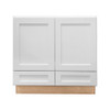 NORFOLK Assembled 36 in. W x 34.5 in. H x 21 in. D Plywood Vanity Cabinet w/Bottom Drawer in Painted White | Kunal Kitchens