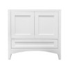 NORFOLK Assembled 36 in. W x 32.5 in. H x 21 in. D Plywood Decorative Vanity Sink Base w/Bottom Drawer in Painted White | Kunal Kitchens
