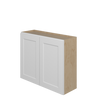 NORFOLK Assembled 36 in. W x 30 in. H x 12 in. D Plywood Wall Cabinet in Painted White | Kunal Kitchens