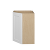 NORFOLK Assembled 27 in. W x 36 in. H x 15 in. D Plywood Diagonal Corner Wall Cabinet in Painted White | Kunal Kitchens