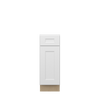 NORFOLK Ready to Assemble 12 in. W x 34.5 in. H x 24 in. D Plywood Base Cabinet w/(1) Roll-out Tray in Painted White | Kunal Kitchens