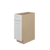 NORFOLK Ready to Assemble 12 in. W x 34.5 in. H x 24 in. D Plywood Base Cabinet w/(2) Roll-out Trays in Painted White | Kunal Kitchens