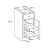 NORFOLK Ready to Assemble 18 in. W x 34.5 in. H x 24 in. D Plywood Base Cabinet w/(2) Roll-out Trays in Painted White | Kunal Kitchens