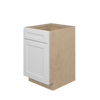 NORFOLK Ready to Assemble 21 in. W x 34.5 in. H x 24 in. D Plywood Base Cabinet w/(2) Roll-out Trays in Painted White | Kunal Kitchens