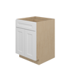 NORFOLK Ready to Assemble 24 in. W x 34.5 in. H x 24 in. D Plywood Base Cabinet w/(2) Roll-out Trays in Painted White | Kunal Kitchens