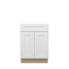 NORFOLK Ready to Assemble 24 in. W x 34.5 in. H x 24 in. D Plywood Base Cabinet w/(2) Roll-out Trays in Painted White | Kunal Kitchens
