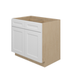 NORFOLK Ready to Assemble 36 in. W x 34.5 in. H x 24 in. D Plywood Base Cabinet w/(1) Roll-out Tray in Painted White | Kunal Kitchens