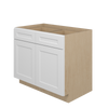 NORFOLK Ready to Assemble 39 in. W x 34.5 in. H x 24 in. D Plywood Base Cabinet w/(4) Roll-out Trays in Painted White | Kunal Kitchens
