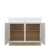 NORFOLK Ready to Assemble 39 in. W x 34.5 in. H x 24 in. D Plywood Base Cabinet in Painted White | Kunal Kitchens