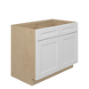 NORFOLK Ready to Assemble 42 in. W x 34.5 in. H x 24 in. D Plywood Base Cabinet w/(2) Roll-out Trays in Painted White | Kunal Kitchens