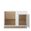 NORFOLK Ready to Assemble 45 in. W x 34.5 in. H x 24 in. D Plywood Blind Base Corner Cabinet Left in Painted White | Kunal Kitchens