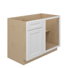 NORFOLK Ready to Assemble 45 in. W x 34.5 in. H x 24 in. D Plywood Blind Base Corner Cabinet Right in Painted White | Kunal Kitchens
