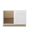 NORFOLK Ready to Assemble 48 in. W x 34.5 in. H x 24 in. D Plywood Blind Base Corner Cabinet Left in Painted White | Kunal Kitchens