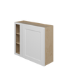 NORFOLK Ready to Assemble 36 in. W x 30 in. H x 12 in. D Plywood Blind Wall Corner Cabinet in Painted White | Kunal Kitchens